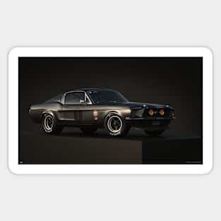 1967 Mustang Race car Dark edition Sticker